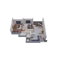 Arun Sanctum Ravet 2 BHK Floor Plan Image
